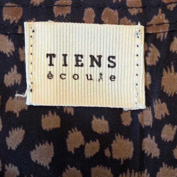 TIENS Ecoute Dress Elastic Waist, Dolman Sleeves, Estimated sz 8/10 Navy Brown - Picture 3 of 12